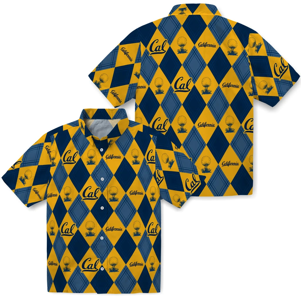 California Golden Bears Hawaiian Shirt - Golfing Plaid | Moonbestprint