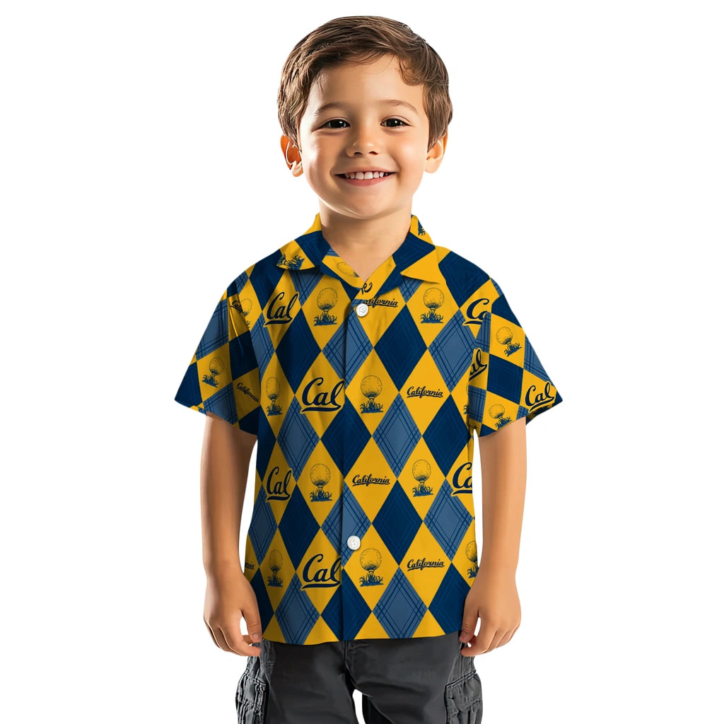 California Golden Bears Hawaiian Shirt - Golfing Plaid | Moonbestprint