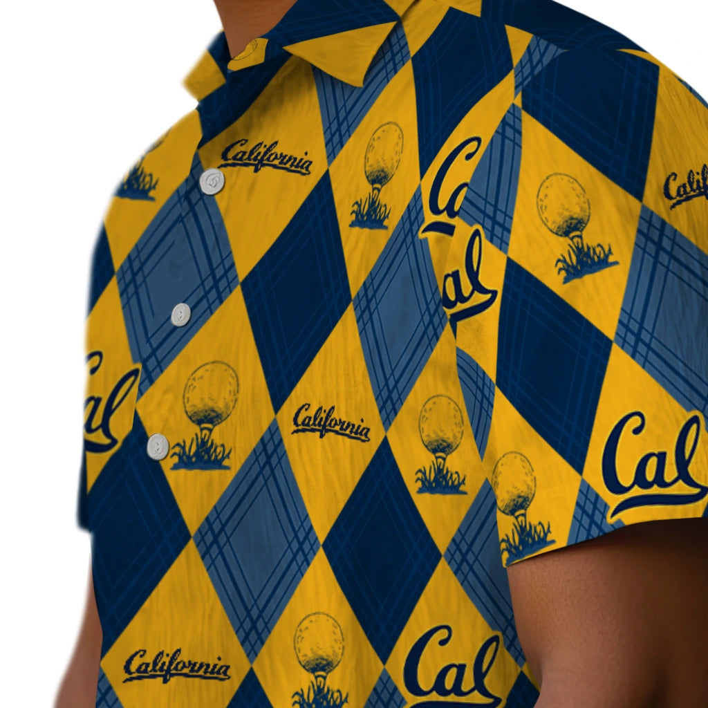 California Golden Bears Hawaiian Shirt - Golfing Plaid | Moonbestprint
