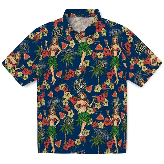 California Golden Bears Hawaiian Shirt - Hawaiian Girls Design | Moonbestprint