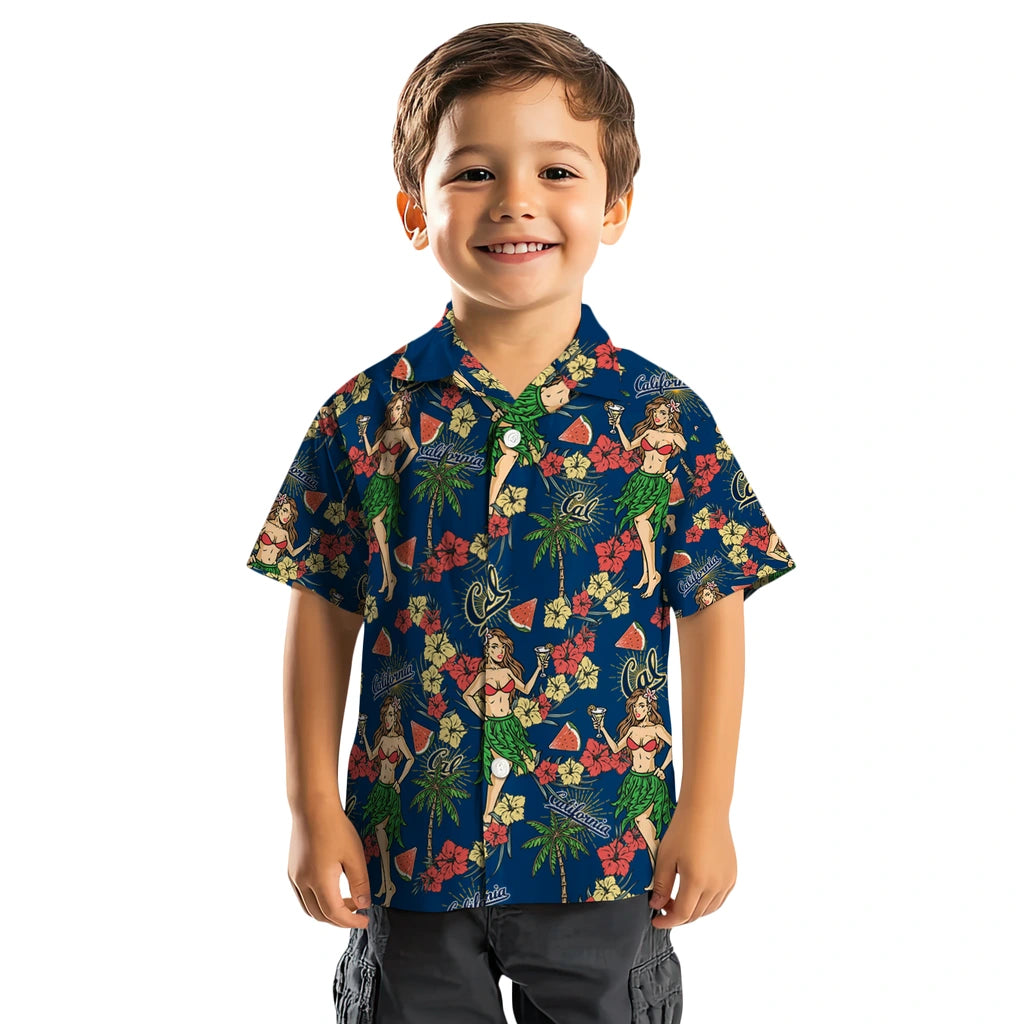 California Golden Bears Hawaiian Shirt - Hawaiian Girls Design | Moonbestprint