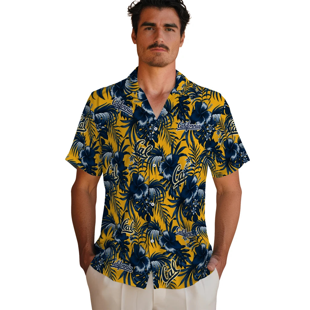 California Golden Bears Hawaiian Shirt - Hibiscus Exotic | Moonbestprint