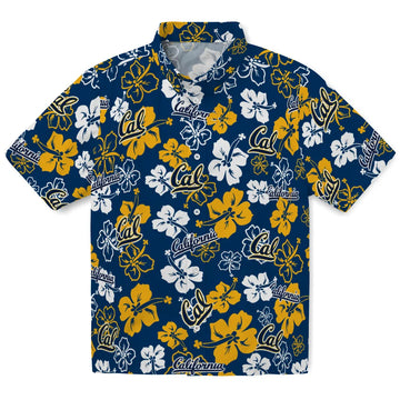 California Golden Bears Hawaiian Shirt - Hibiscus Flower Design | Moonbestprint
