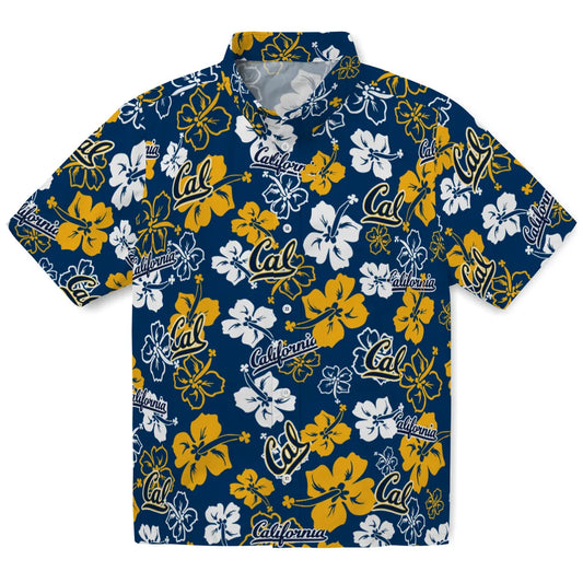 California Golden Bears Hawaiian Shirt - Hibiscus Flower Design | Moonbestprint