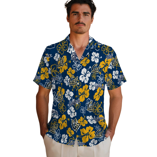 California Golden Bears Hawaiian Shirt - Hibiscus Flower Design | Moonbestprint