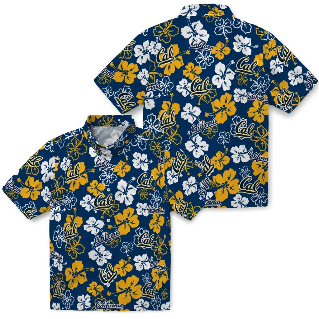 California Golden Bears Hawaiian Shirt - Hibiscus Flower Design | Moonbestprint