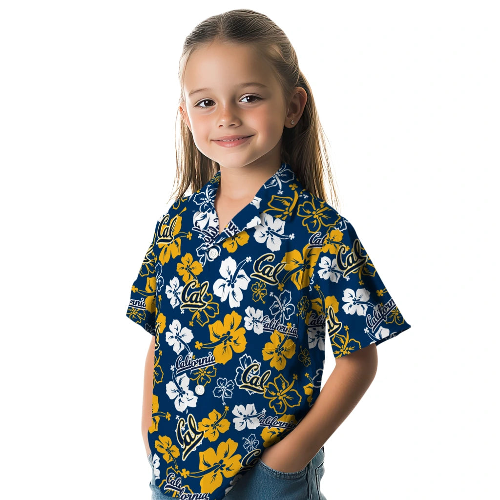 California Golden Bears Hawaiian Shirt - Hibiscus Flower Design | Moonbestprint