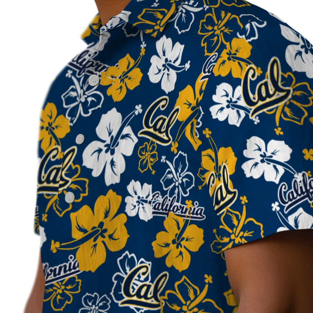California Golden Bears Hawaiian Shirt - Hibiscus Flower Design | Moonbestprint