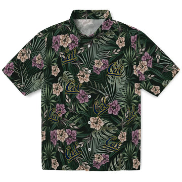 California Golden Bears Hawaiian Shirt - Hibiscus Leaves Pattern | Moonbestprint