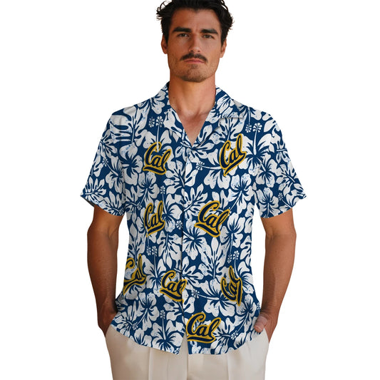 California Golden Bears Hawaiian Shirt - Hibiscus Motif | Moonbestprint