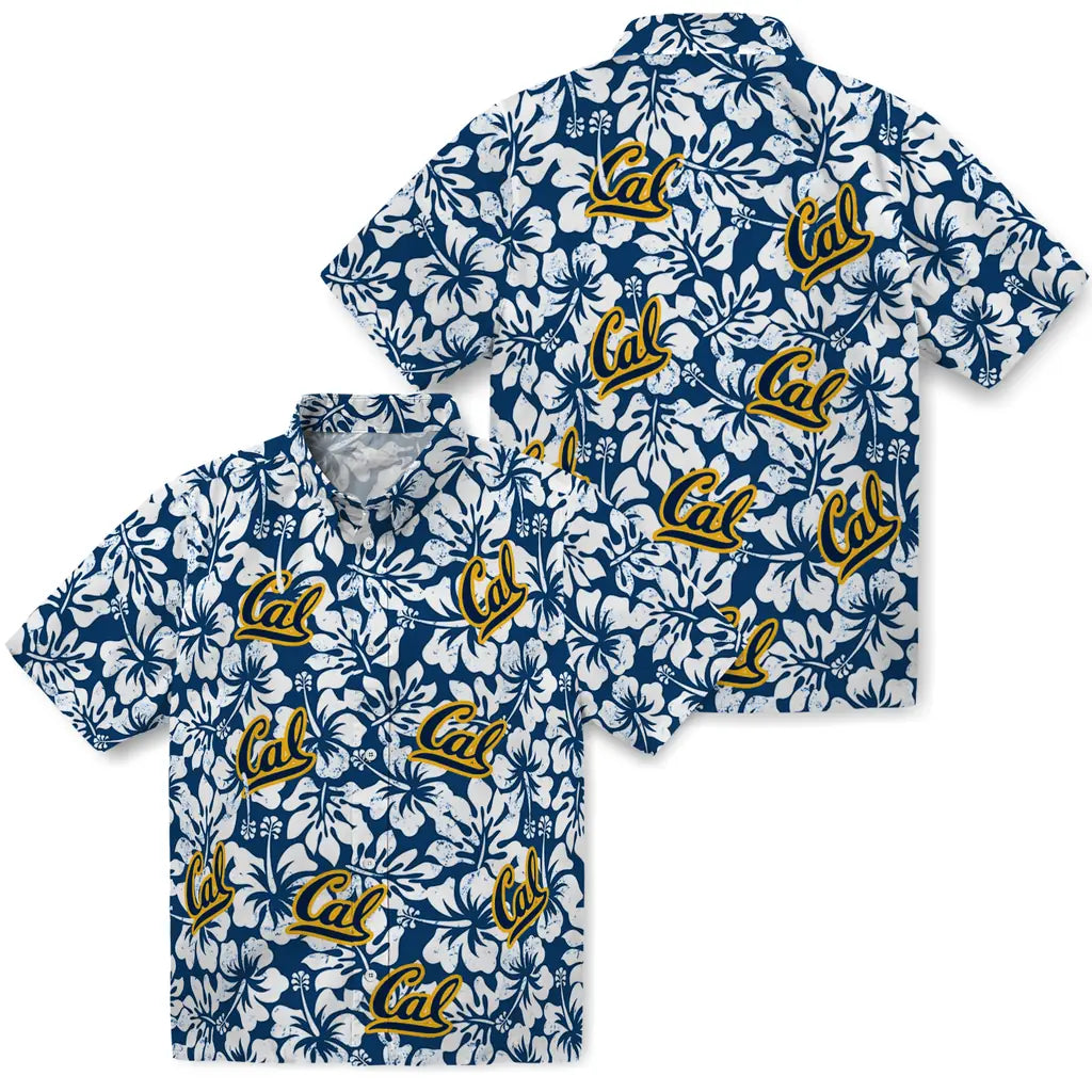 California Golden Bears Hawaiian Shirt - Hibiscus Motif | Moonbestprint