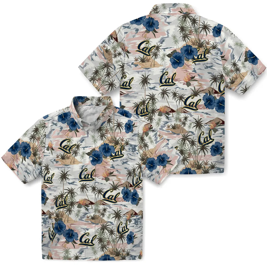 California Golden Bears Hawaiian Shirt - Hibiscus Seaside | Moonbestprint