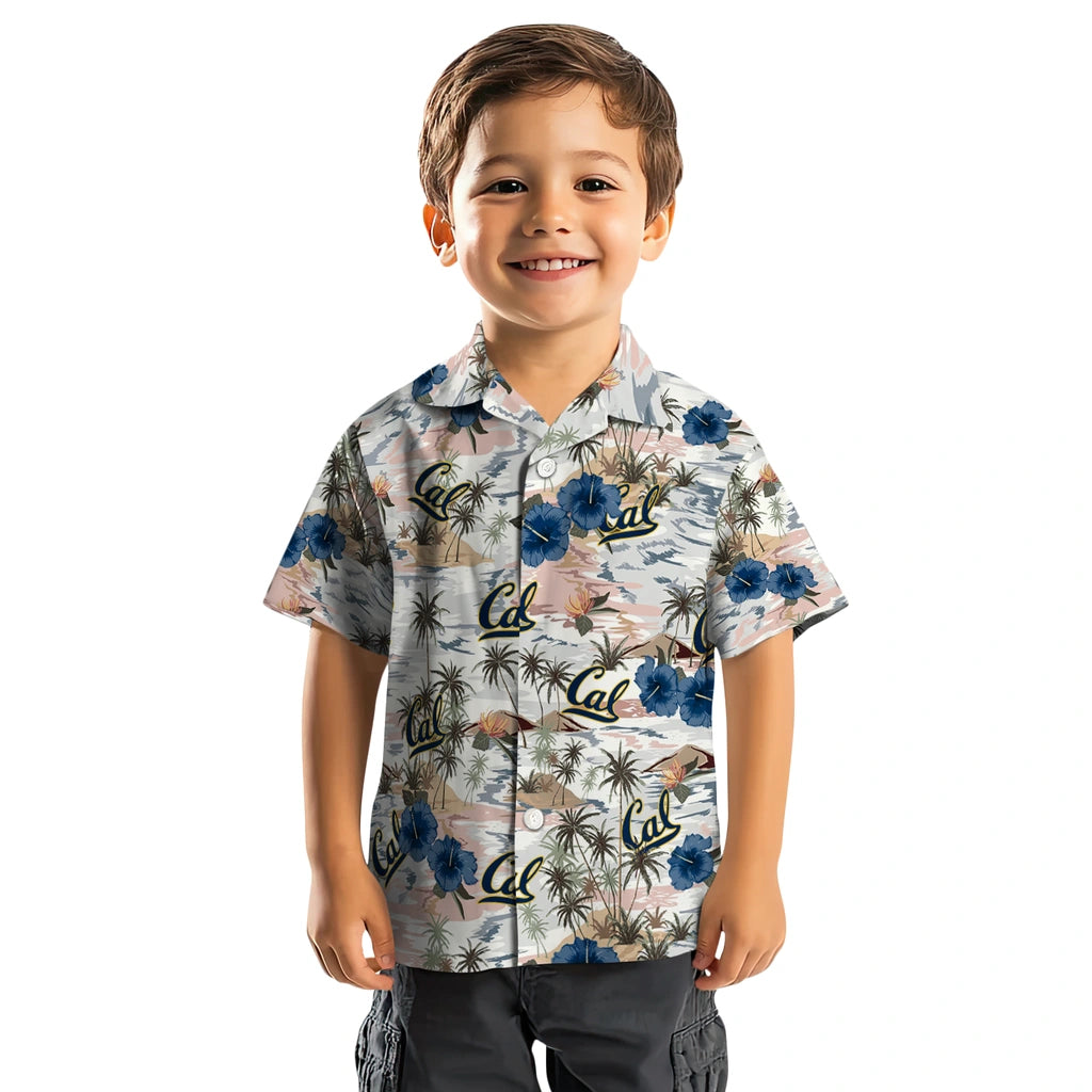 California Golden Bears Hawaiian Shirt - Hibiscus Seaside | Moonbestprint