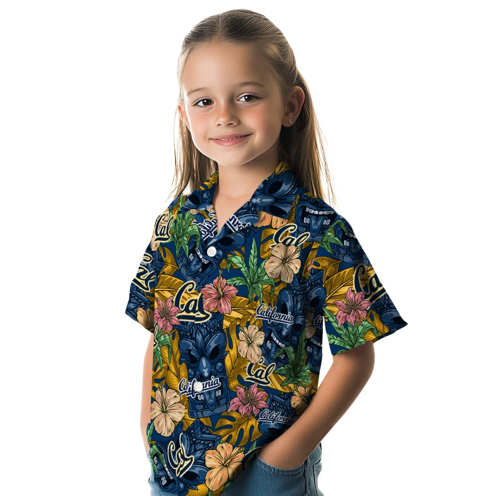 California Golden Bears Hawaiian Shirt - Hibiscus Tiki Jungle | Moonbestprint