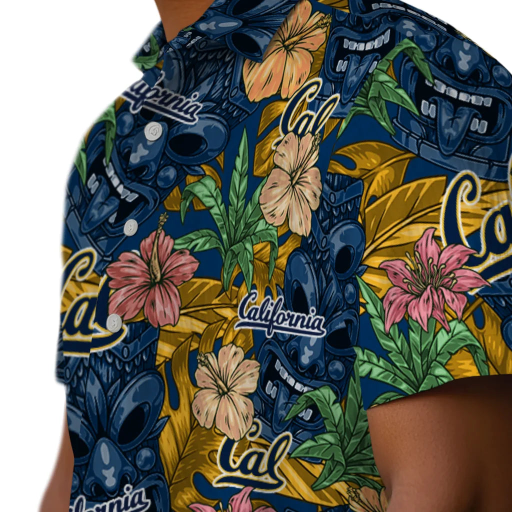 California Golden Bears Hawaiian Shirt - Hibiscus Tiki Jungle | Moonbestprint