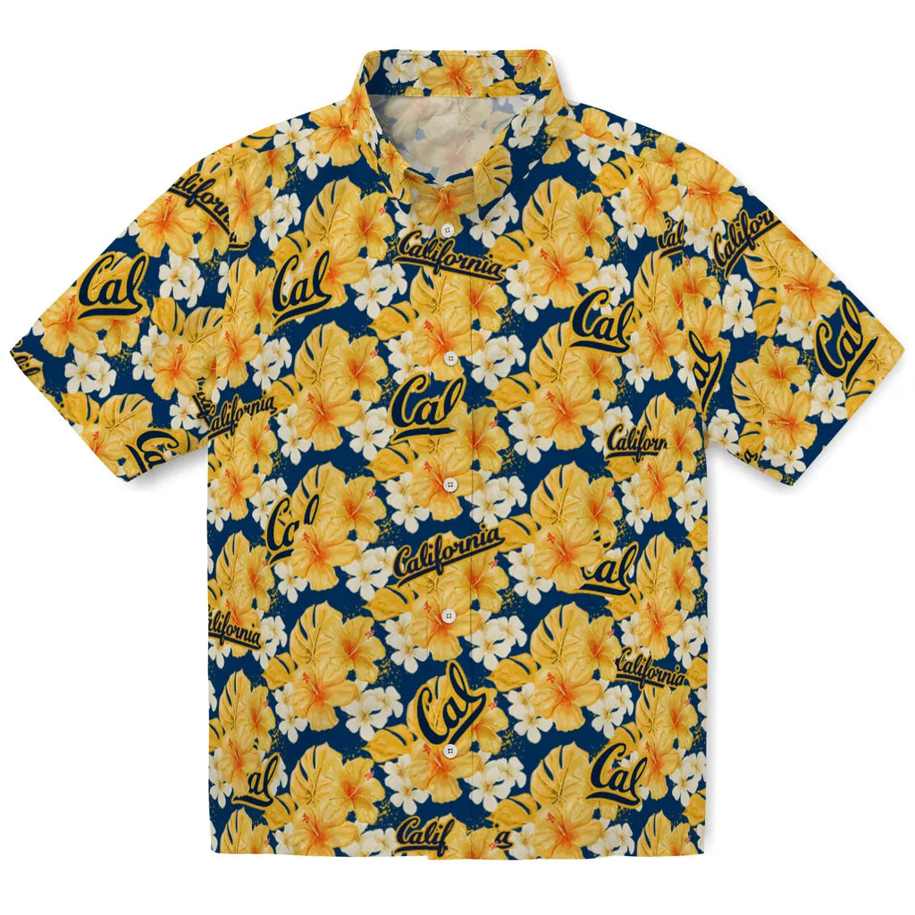 California Golden Bears Hawaiian Shirt - Hibiscus Tropics | Moonbestprint