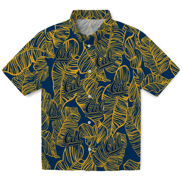 California Golden Bears Hawaiian Shirt - Leaf Outline | Moonbestprint