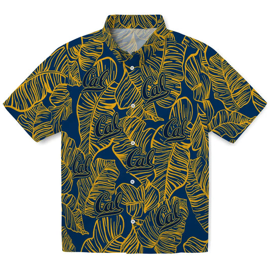 California Golden Bears Hawaiian Shirt - Leaf Outline | Moonbestprint