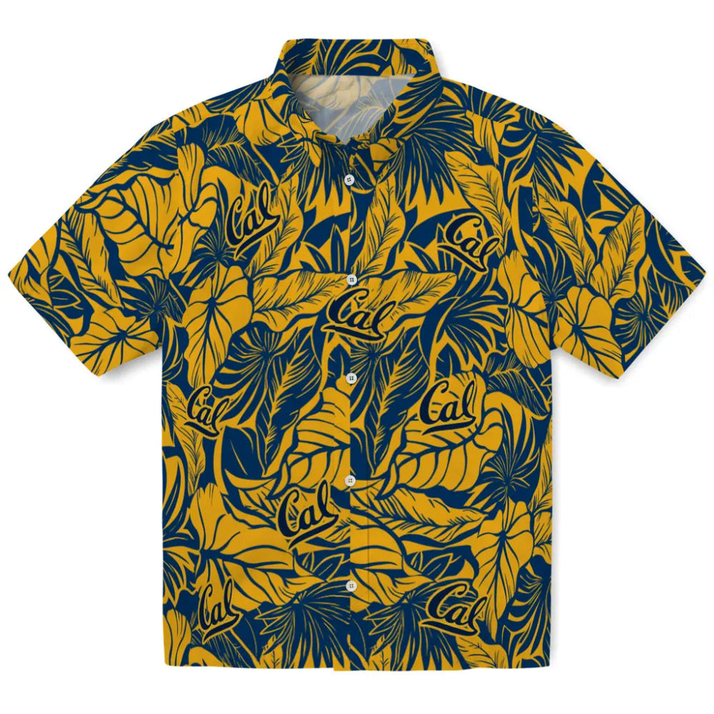 California Golden Bears Hawaiian Shirt - Monstera Layer | Moonbestprint