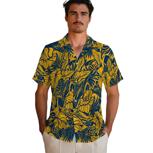 California Golden Bears Hawaiian Shirt - Monstera Layer | Moonbestprint