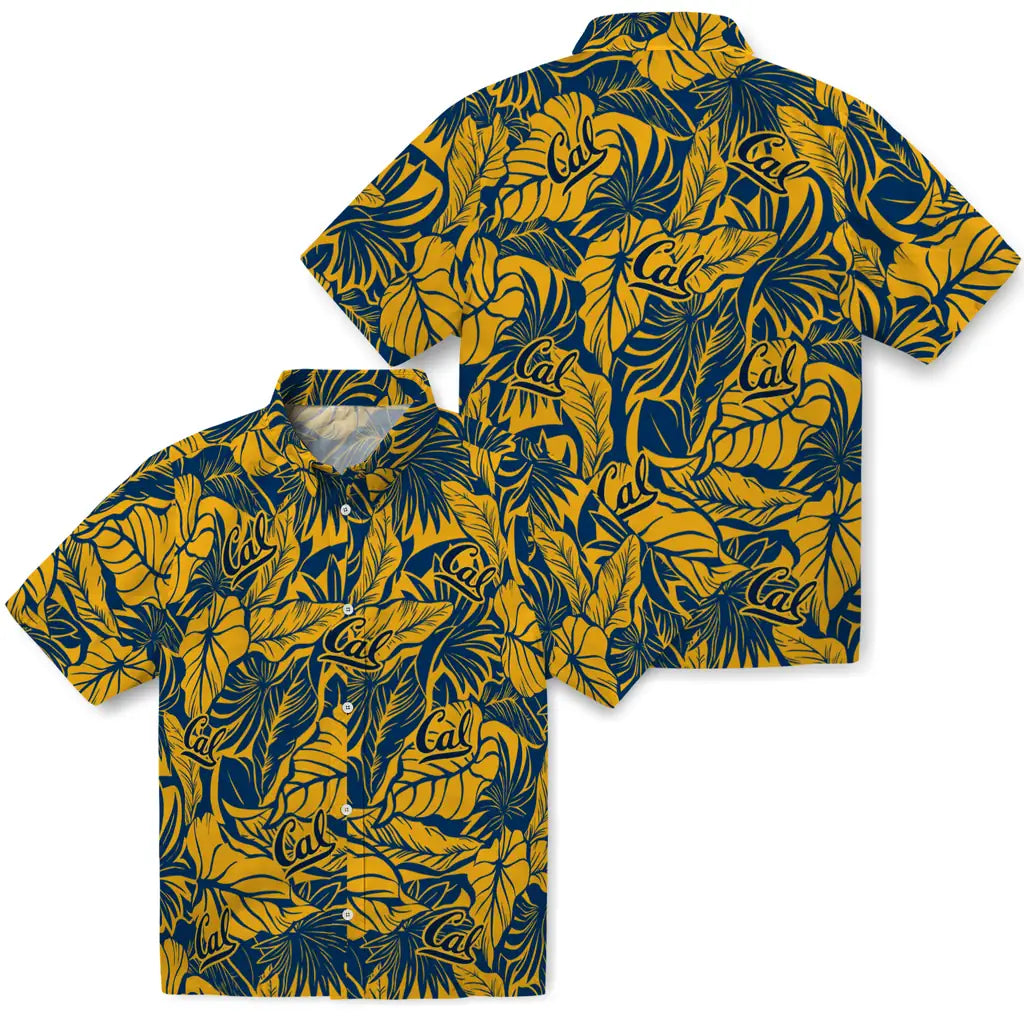 California Golden Bears Hawaiian Shirt - Monstera Layer | Moonbestprint