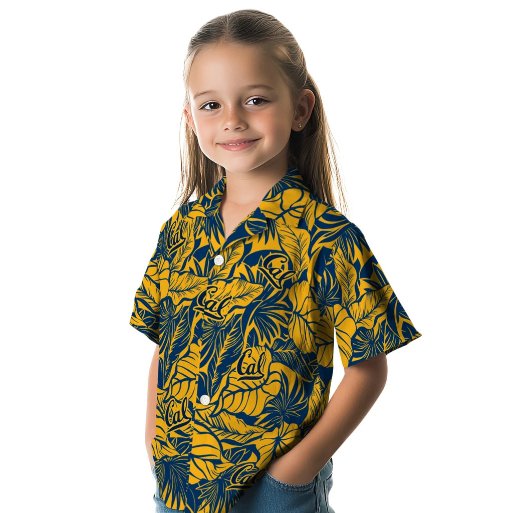 California Golden Bears Hawaiian Shirt - Monstera Layer | Moonbestprint