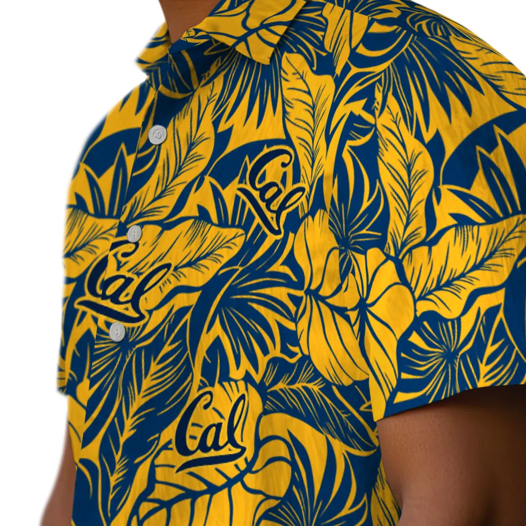 California Golden Bears Hawaiian Shirt - Monstera Layer | Moonbestprint