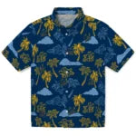 California Golden Bears Hawaiian Shirt - Palm And Clouds | Moonbestprint