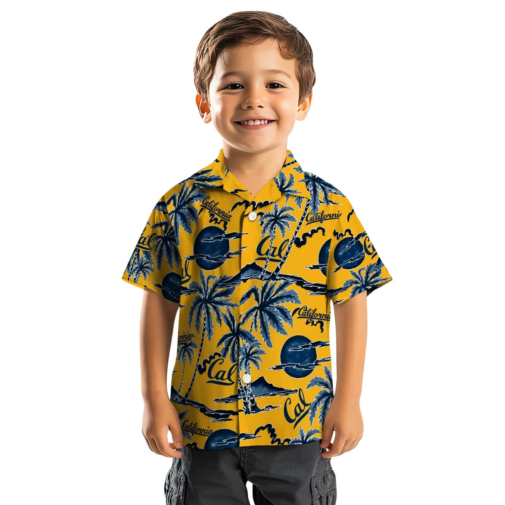 California Golden Bears Hawaiian Shirt - Palm Sunset | Moonbestprint