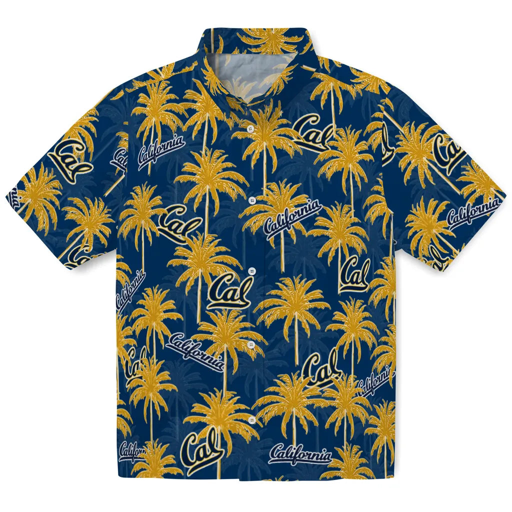 California Golden Bears Hawaiian Shirt - Palm Tree Motif | Moonbestprint
