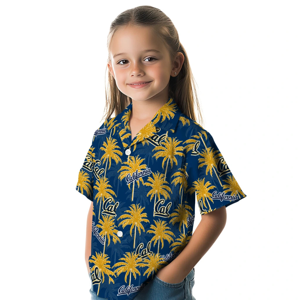 California Golden Bears Hawaiian Shirt - Palm Tree Motif | Moonbestprint