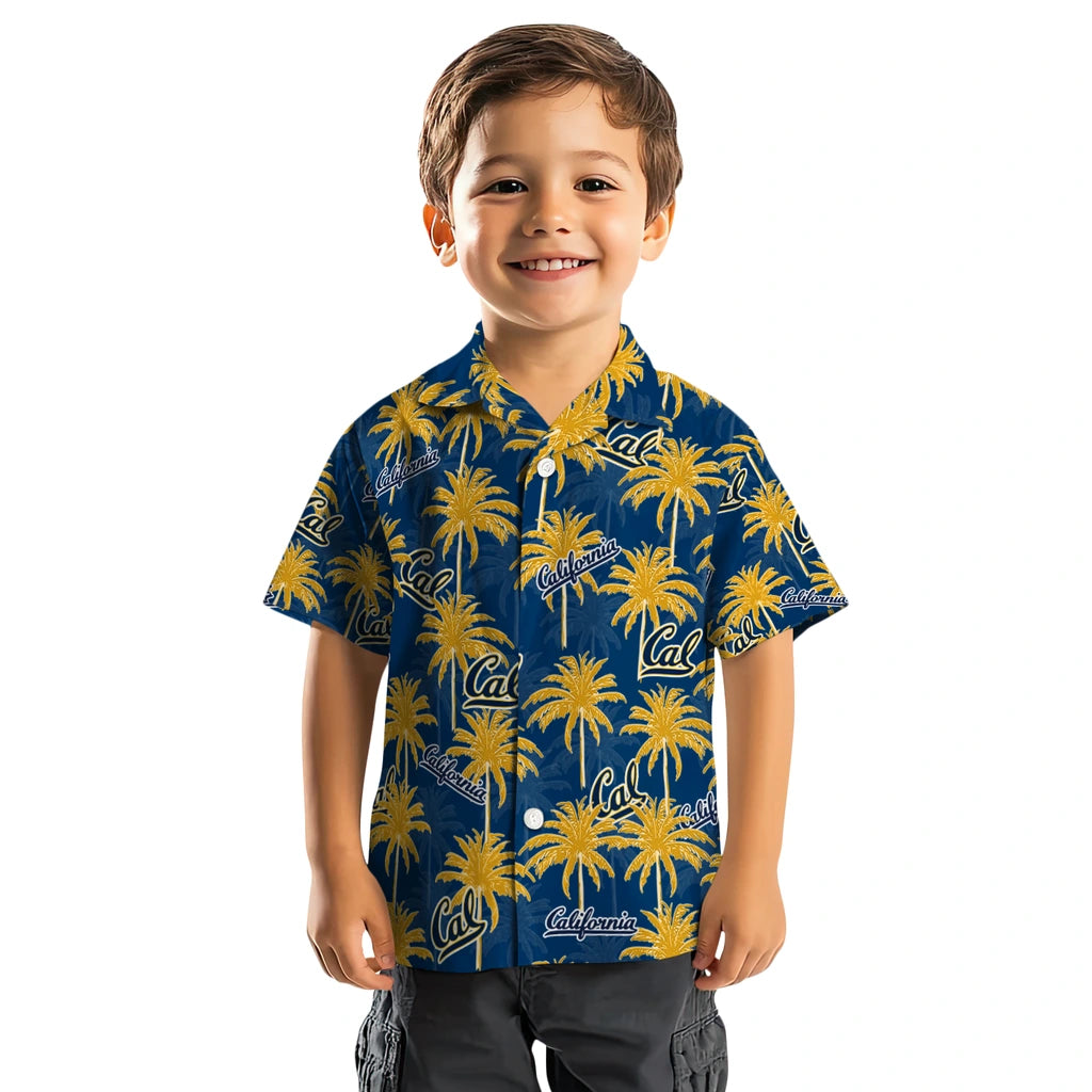 California Golden Bears Hawaiian Shirt - Palm Tree Motif | Moonbestprint