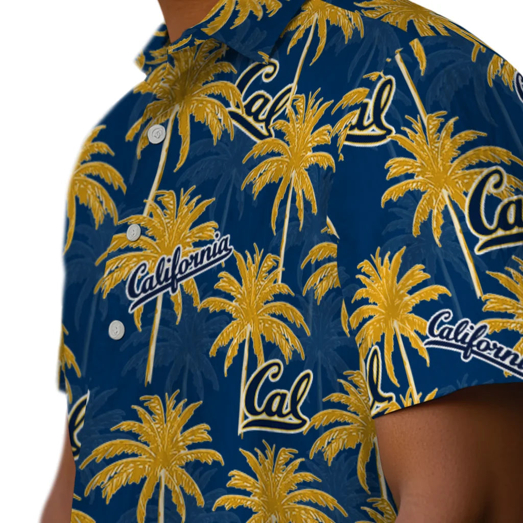 California Golden Bears Hawaiian Shirt - Palm Tree Motif | Moonbestprint