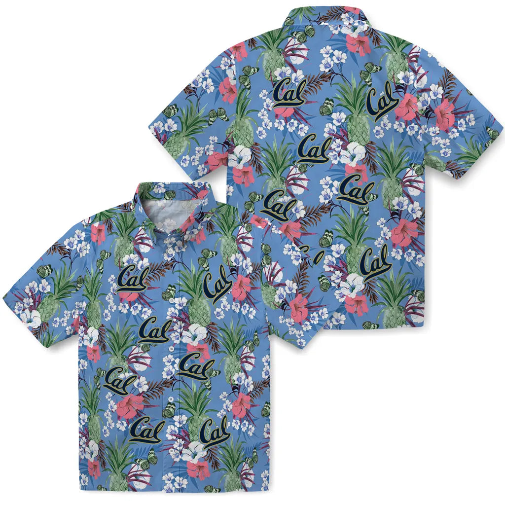 California Golden Bears Hawaiian Shirt - Pineapple Bouquet | Moonbestprint