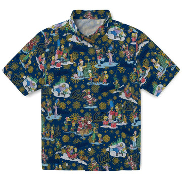 California Golden Bears Hawaiian Shirt - Simpsons Christmas | Moonbestprint