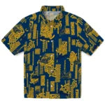 California Golden Bears Hawaiian Shirt - Turtle Lines | Moonbestprint