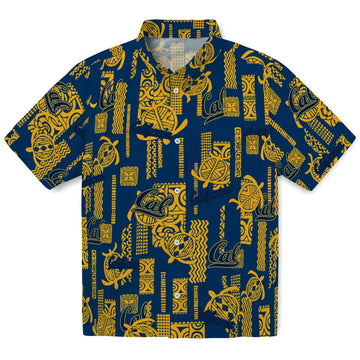 California Golden Bears Hawaiian Shirt - Turtle Lines | Moonbestprint