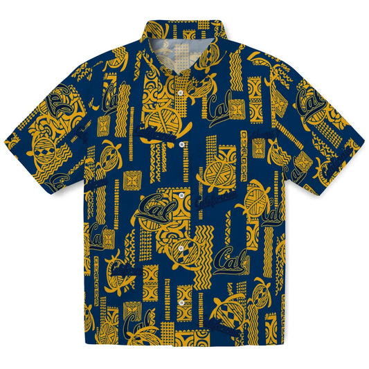 California Golden Bears Hawaiian Shirt - Turtle Lines | Moonbestprint