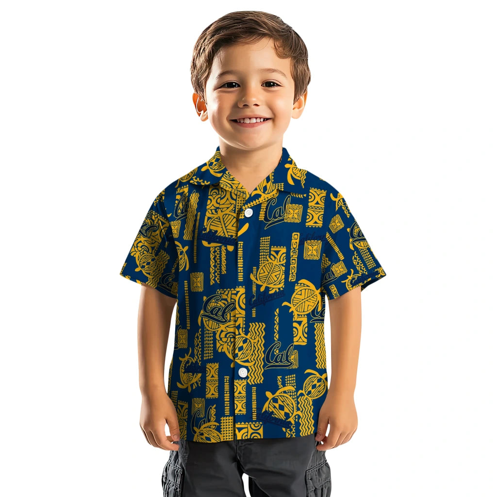 California Golden Bears Hawaiian Shirt - Turtle Lines | Moonbestprint