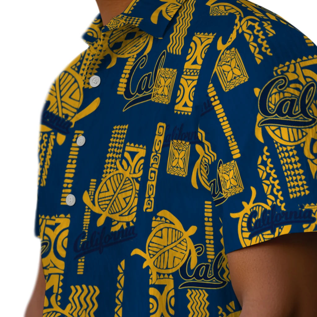 California Golden Bears Hawaiian Shirt - Turtle Lines | Moonbestprint
