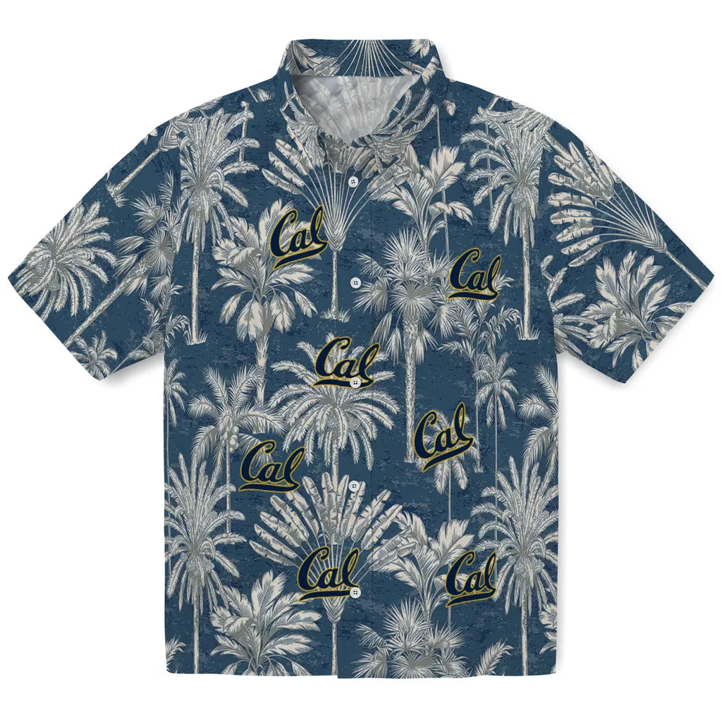 California Golden Bears Hawaiian Shirt - Vintage Palm Tree | Moonbestprint