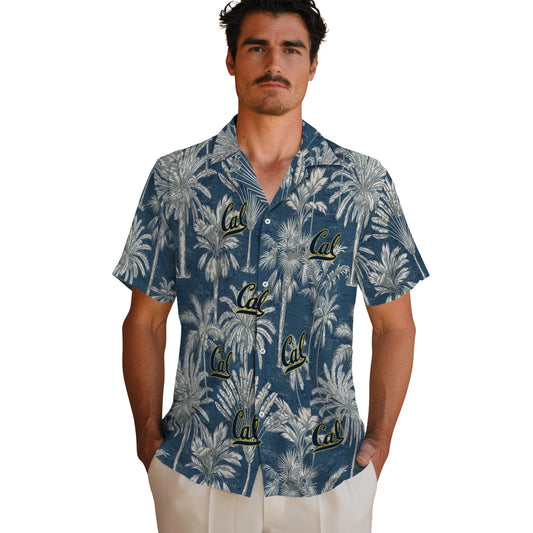 California Golden Bears Hawaiian Shirt - Vintage Palm Tree | Moonbestprint