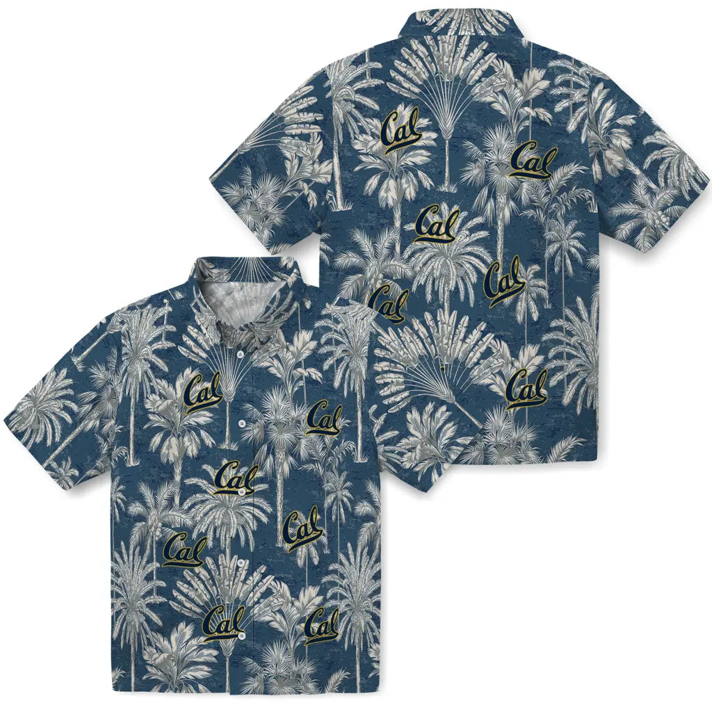California Golden Bears Hawaiian Shirt - Vintage Palm Tree | Moonbestprint