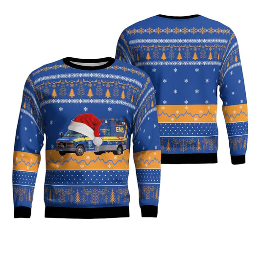 California Santa Clara County EMS Christmas Sweater 3D ? Usalast