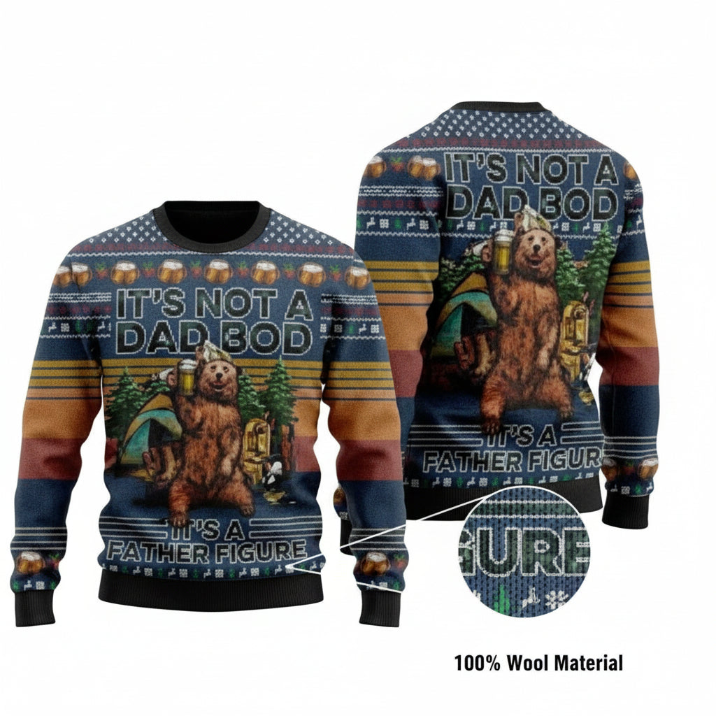 Camping Bear Drinking Beer Ugly Christmas Sweater ? Usalast