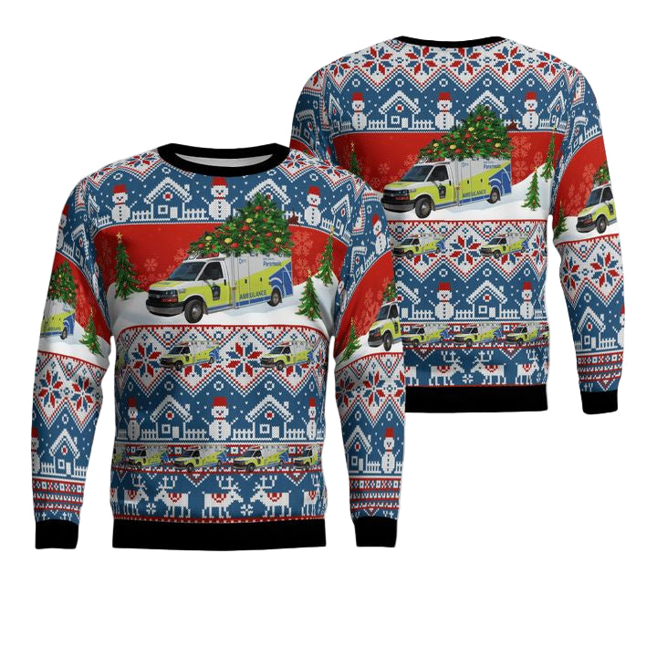 Canada Grey County Paramedics Christmas AOP Sweater ? NL61 ? Usalast