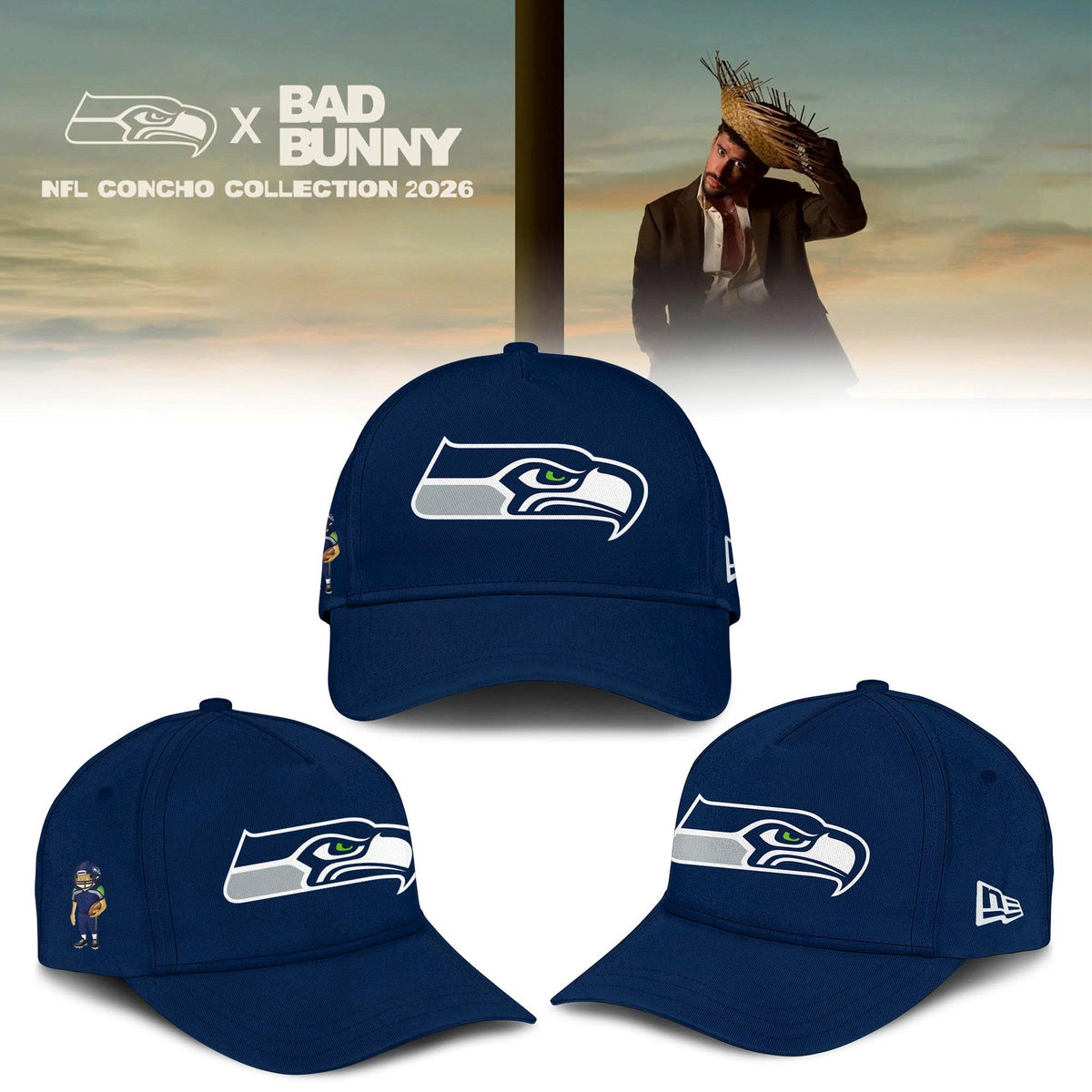 Seattle Seahawks x Bad Bunny 2026 Special Edition T-shirt | JD56 Moonbestprint