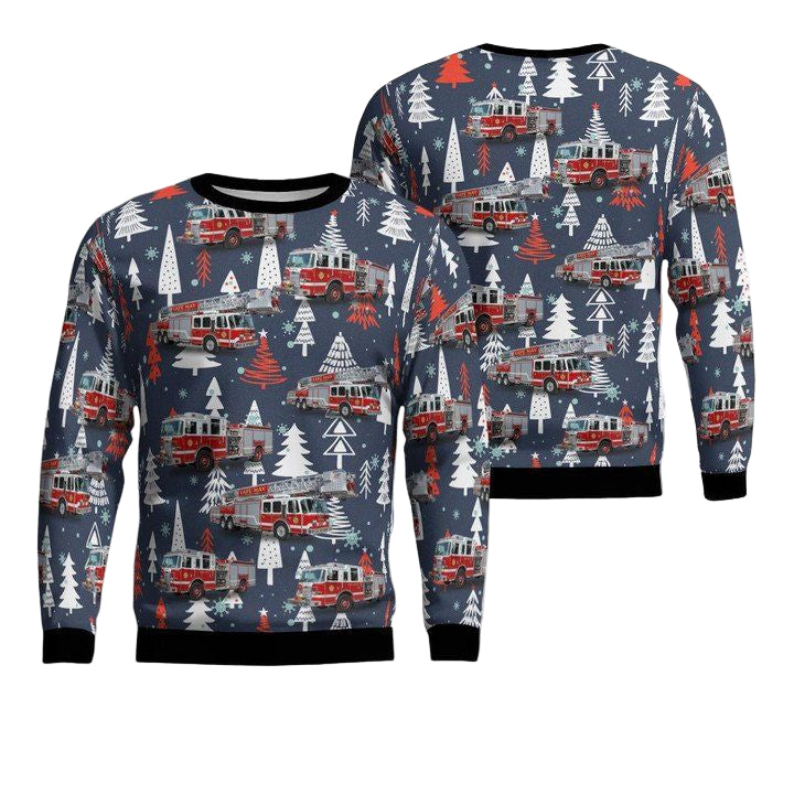 Cape May New Jersey Cape May Fire Department Christmas Sweater 3D ? 8041 ? Usalast