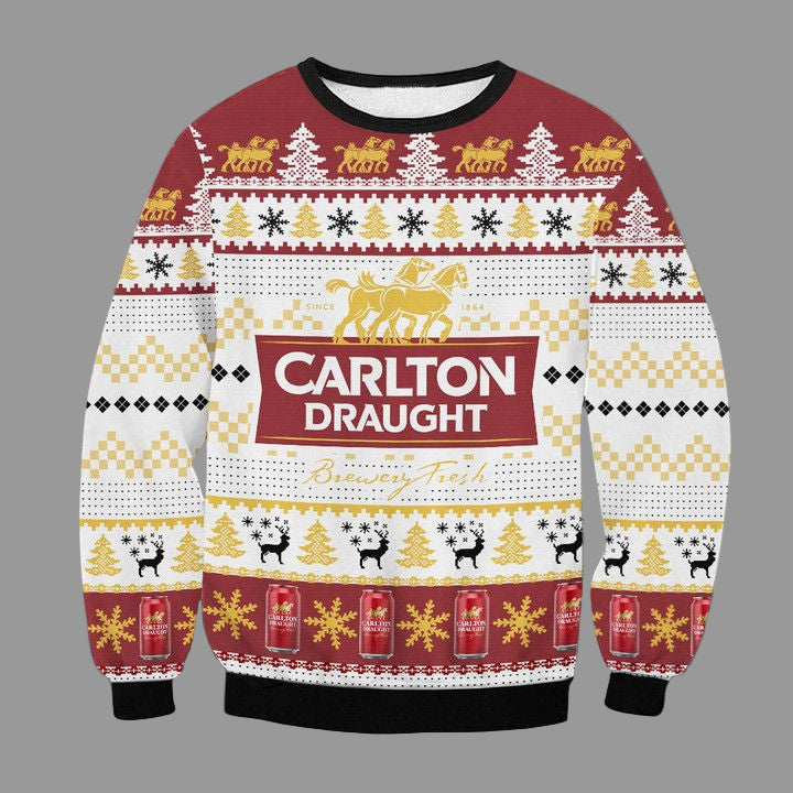 Carlton Draught Beer Ugly Christmas Sweater 2022 ? Usalast