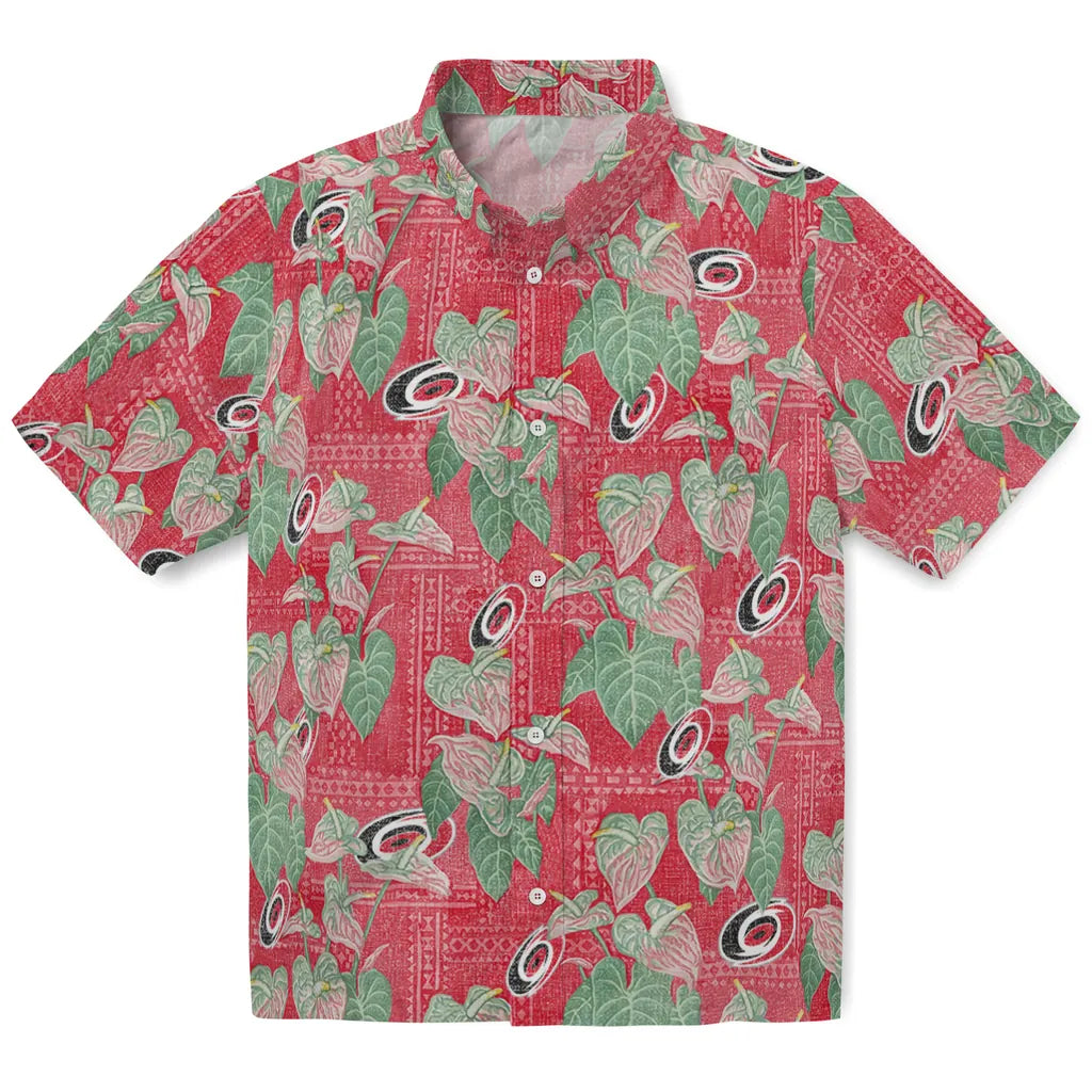 Carolina Hurricanes Hawaiian Shirt - Anthurium Overlay – Moonbestprint